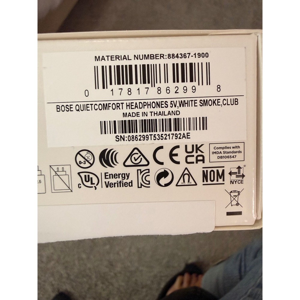 Bose QuietComfort SC Noise Cancelling Headphones White Smoke Wireless Bluetooth - Picture 9 of 10